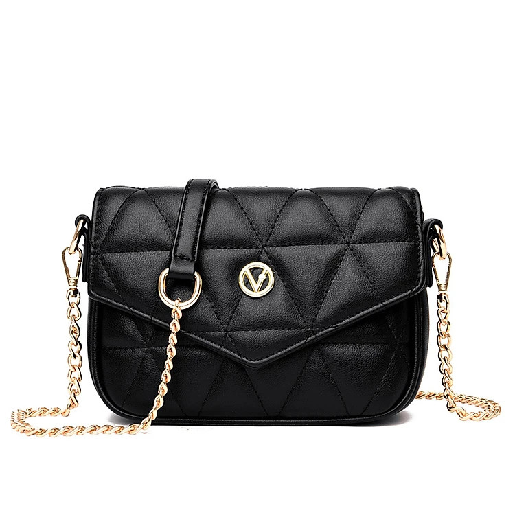 Túi Clutch nữ màu đen dập vân nổi - Y2883